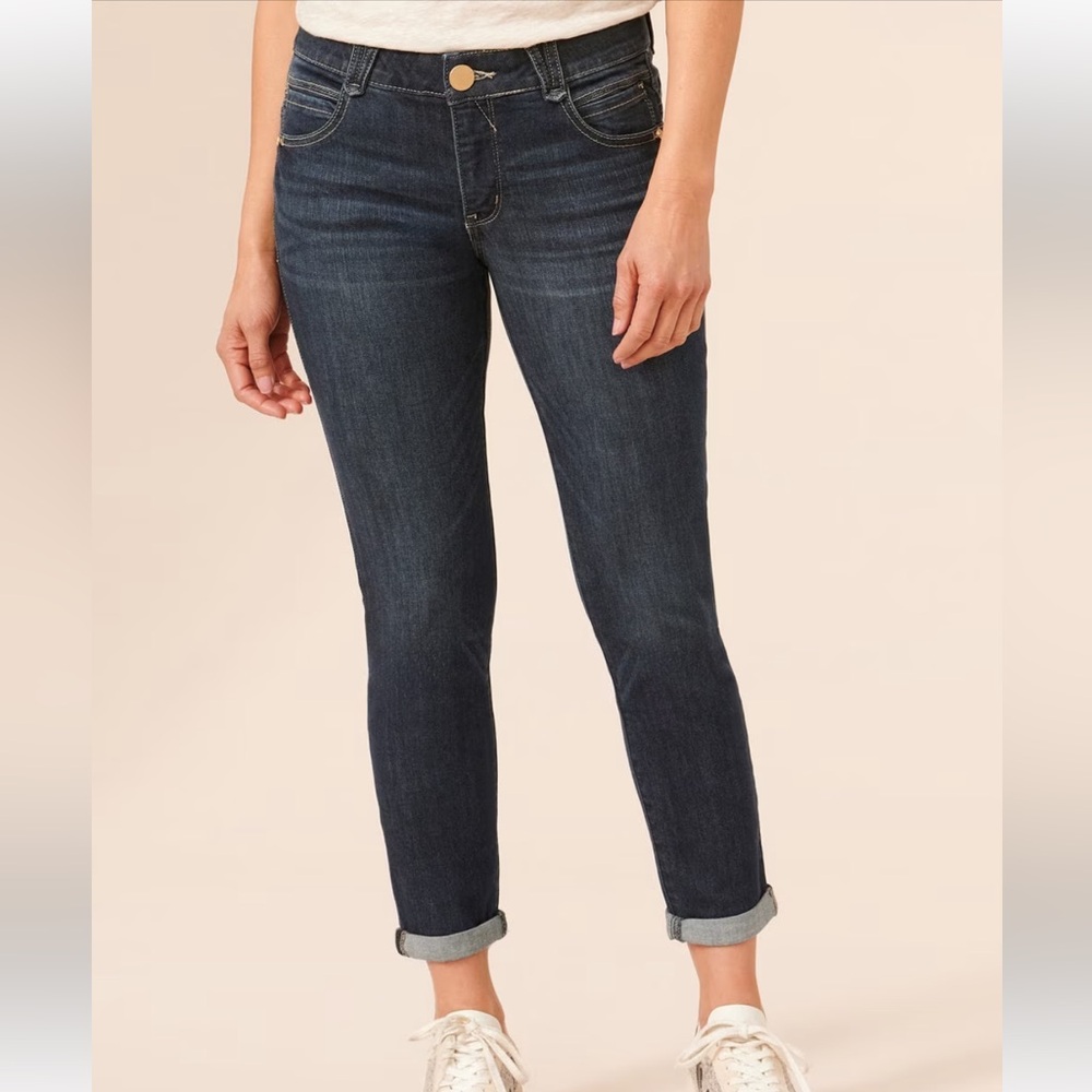 "Ab"solution® Ankle Skimmer Indigo Denim Skinny Jeans, size 10